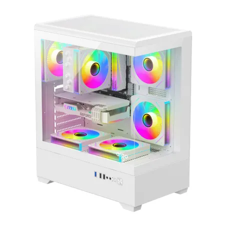 DarkFlash C365 computer case (white) + 5 fans